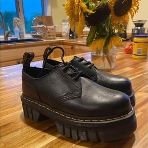 DR. MARTENS AUDRICK NAPPA LEATHER PLATFORM SHOES